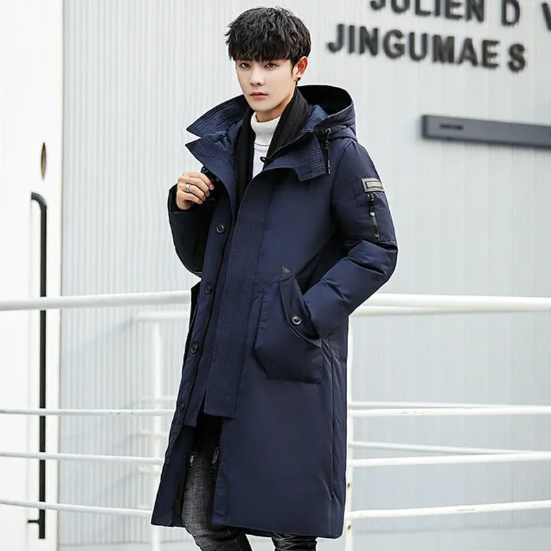 Slim Down Jaqueta Masculina Men Duck Down Jacket With Hood