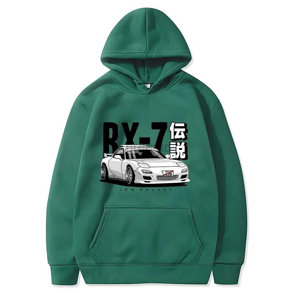 Sweats à capuche pour hommes Sweatshirts Initial D JDM Sweat à capuche Vintage RX7 FD Drift Voitures japonaises Sweat imprimé Harajuku Survêtement Lâche Hommes Streetwear Hauts pull 24328