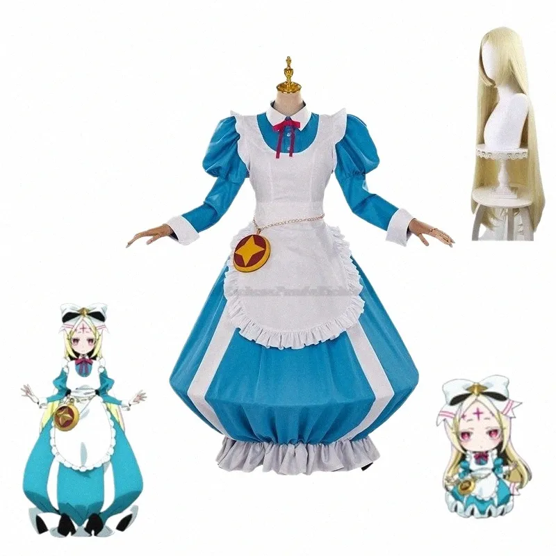 Anime Sprudeln über Magical Girls Cosplay Morino Ku Cosplay Kostüm Morino Ku Perücke Lolite Maid Dr Frauen Haln Anzug u0wI #