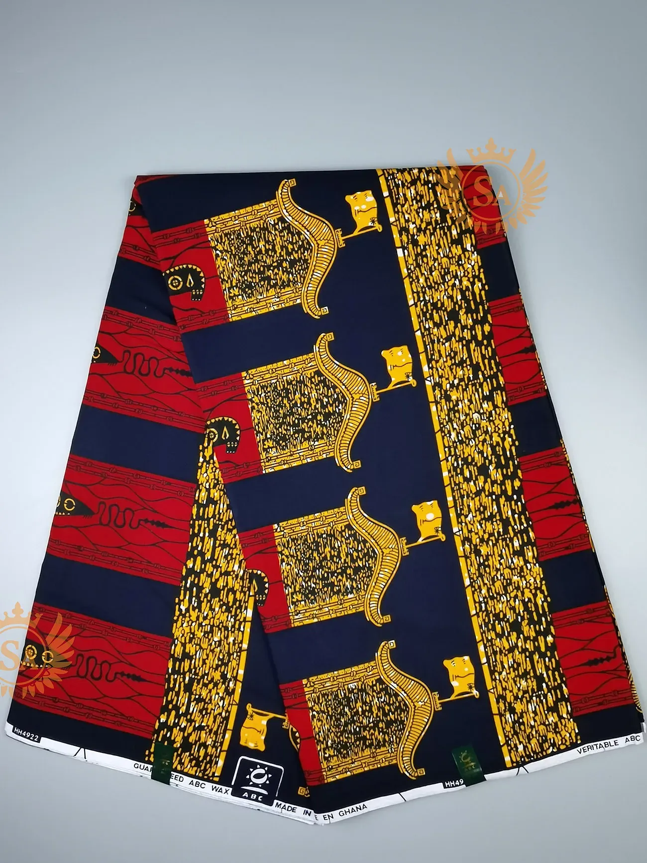 Tyg Ny Hot Sale African Wax Fabric Cotton Material Nigerian Ankara Block Prints Batik Högkvalitativ Syduk N718