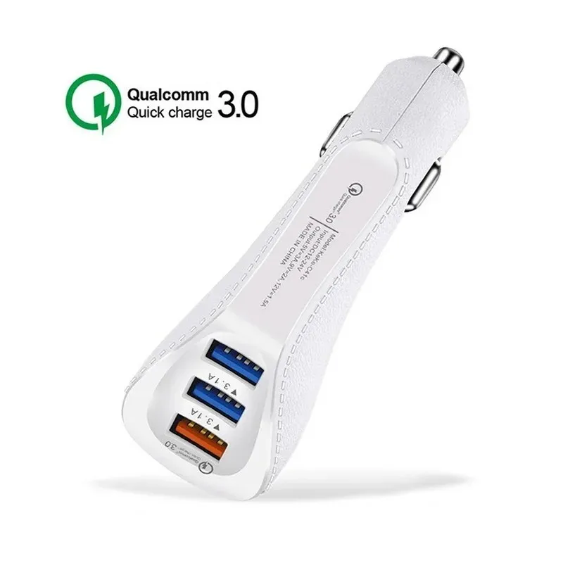 QC3.0 빠른 충전 자동차 충전기 5.1a 3 대의 자동차 휴대 전화 충전기 3USB 자동차 충전기 USB 무선 충전 1. iPhone 용 빠른 충전 자동차 충전기