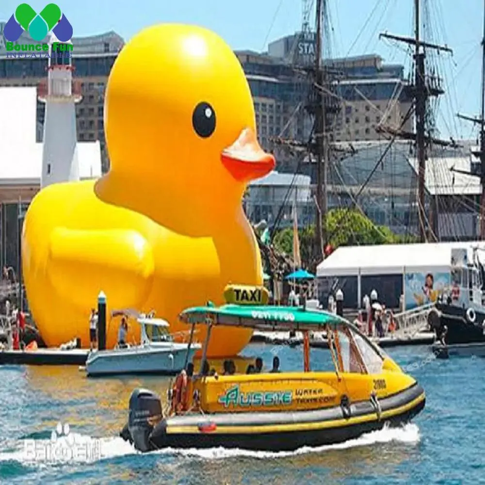 Giant Inflatable Yellow Duck Top Quality 3m 10ft Water Used Big Floating Fixed Rubber Cartoon Toy For Promotion001