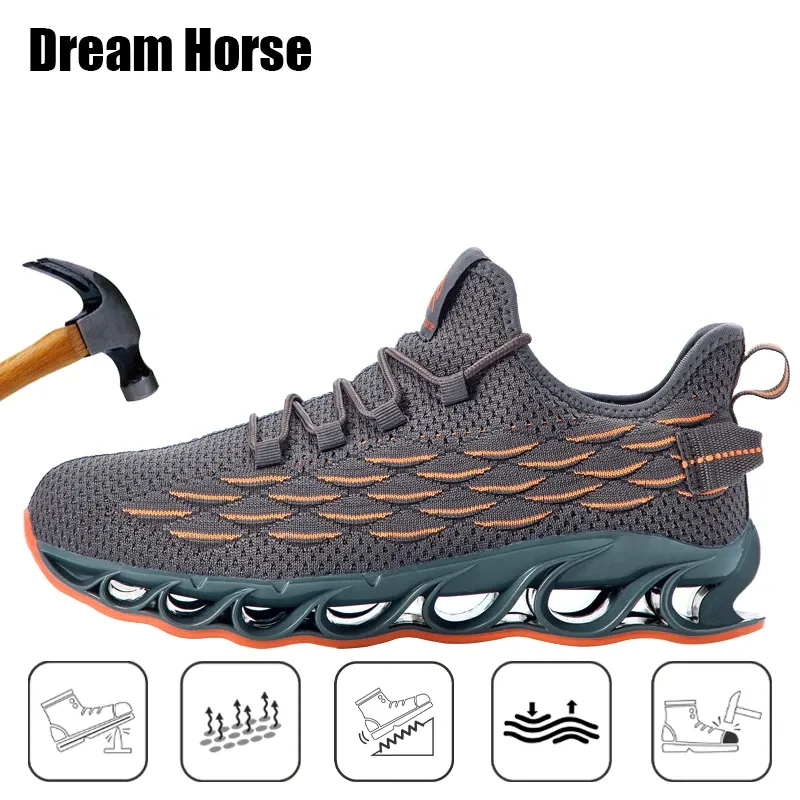 Buty Dream Horse Steel Buty robocze wygodne buty robocze antypunktura przemysłowa trampka konstrukcja produkcyjna buty bezpieczeństwa