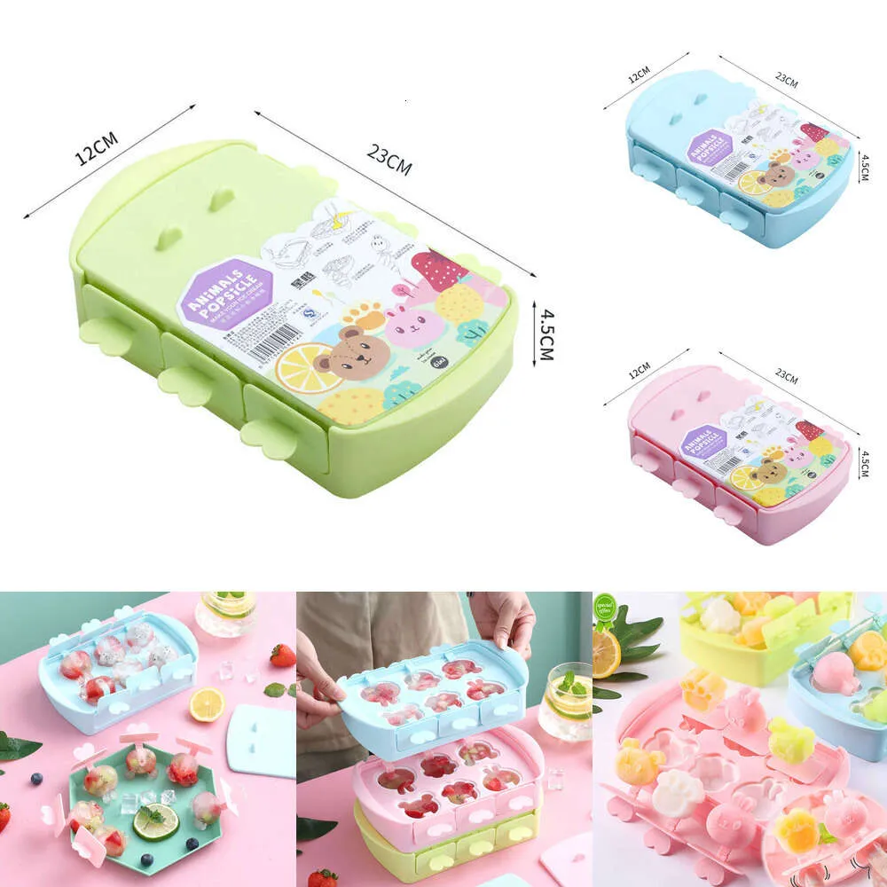 2024 Cartoon Popsicle Mold Ice Cream Mold Ice Cube Maker Ice Cube Tray Ice Mould For Party Bar Kitchen Ice Pop Maker Mould Ice Tray