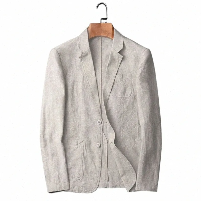 Mens Lightweight Linen Blazer: Summer Casual Suit Jacket, Slim Fit