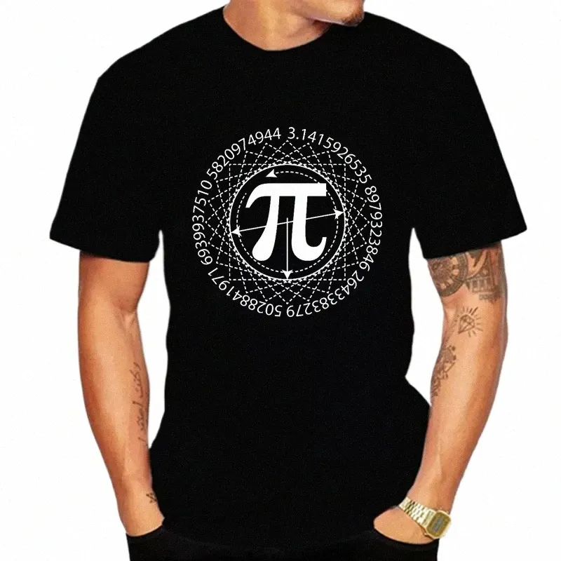 2024 Math Pi Symbol Summer Men T-shirt a maniche corte Cadeau Homme Donna Tees Divertente Mens T-shirt Abbigliamento Top unisex Chemise 31e9 #