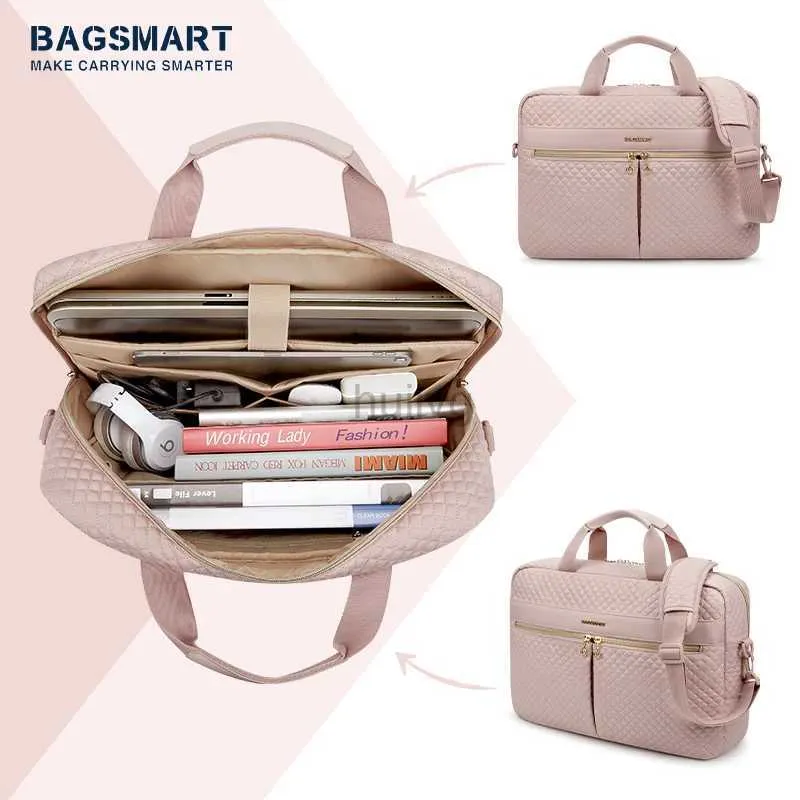 Custodie per laptop Zaino BAGSMART Borsa da 17 pollici di grande capacità Borsa a tracolla Messenger Borsa per notebook Valigetta da viaggio per ufficio Borsa per computer da lavoro 24328