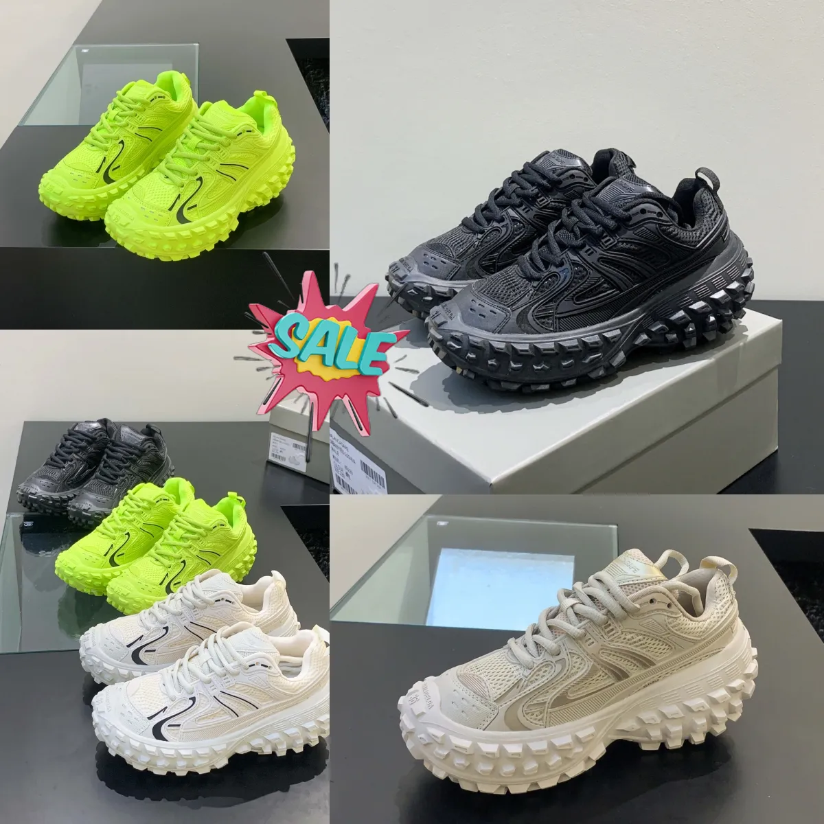 Resistant Comfort Trainers Tire sole shoes spring and summer thick sole increase leisure sports Womens shoes tank daddy shoes GAI 35-40