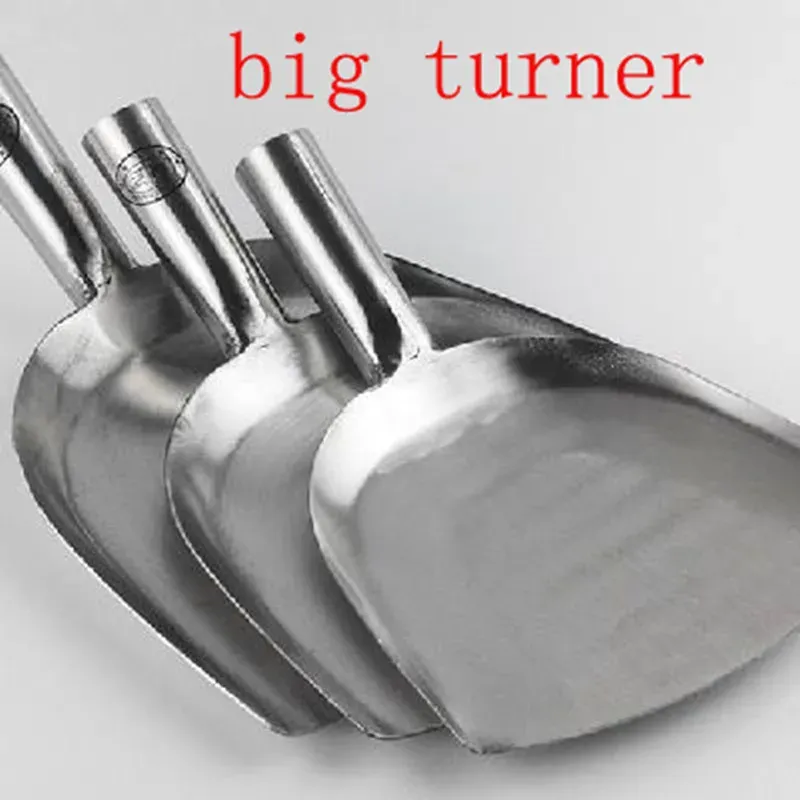 Schroevendraaiers Turner Aço Inoxidável Ferramenta de Cozinha Cabo Longo Restaurante Chef Big Turners Espátula Utensílio Wok Pá Grande Acessórios de Cozinha