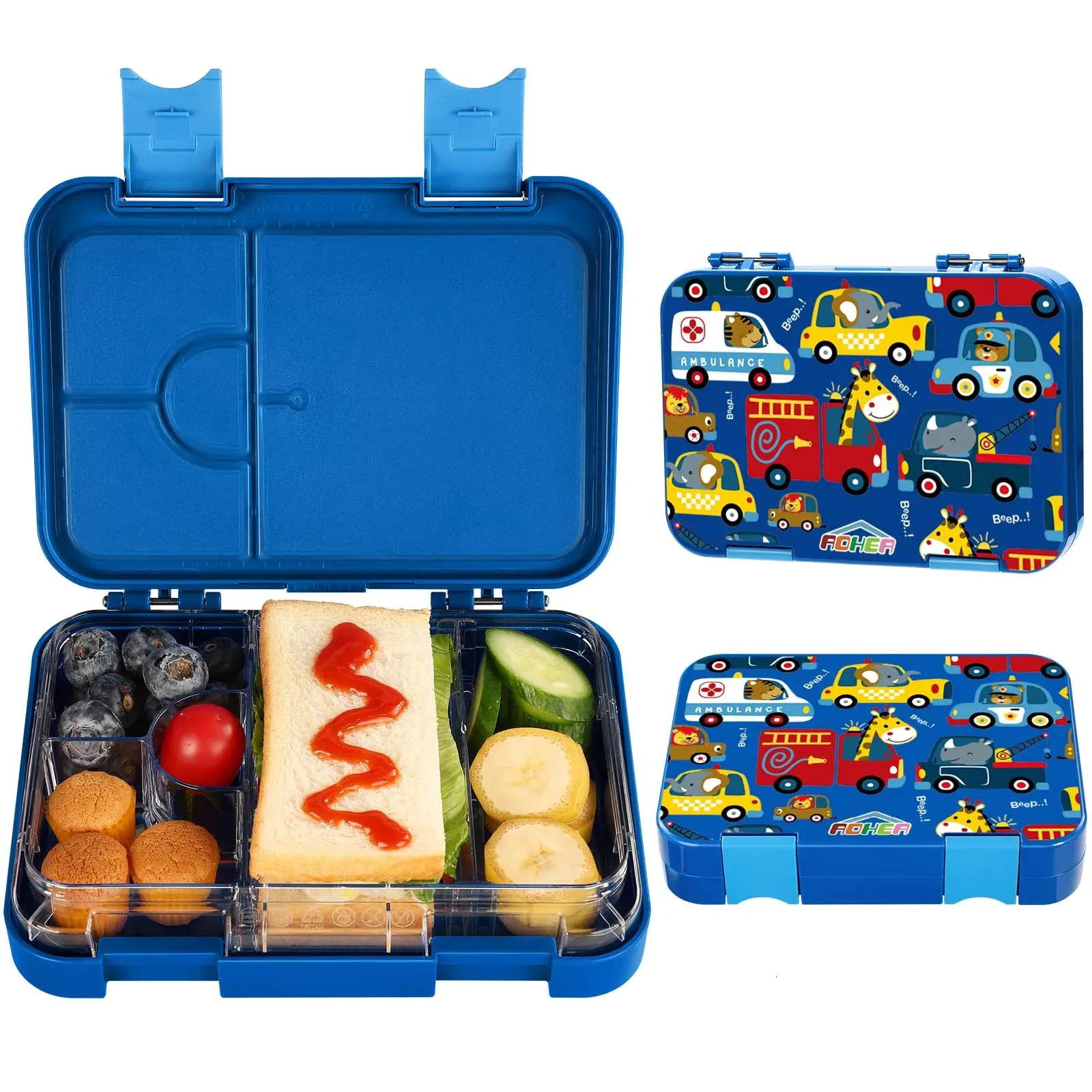 Aohea Bento Lunch Box for Kids BPA Bezpłatna przedszkola maluch lub szkoła 240320