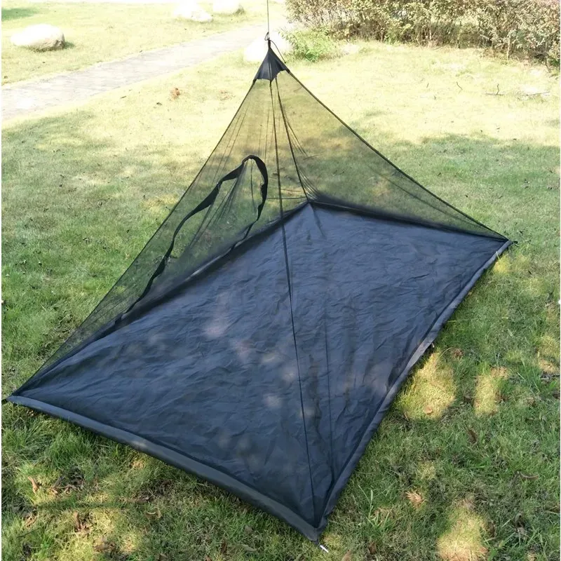 Camping en plein air imperméable à l'eau Oxford bas tente de moustique léger pliable anti-insectes tentes de sommeil Camping voyage moustiquaire 240315
