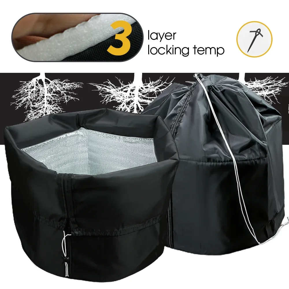 Covers 1PC 45x50cm Winter Plant Protection Cover Fruit Tree FrostProof Drawstring Bag Outdoor Yard Keep Warm Garden Antifreeze Tools