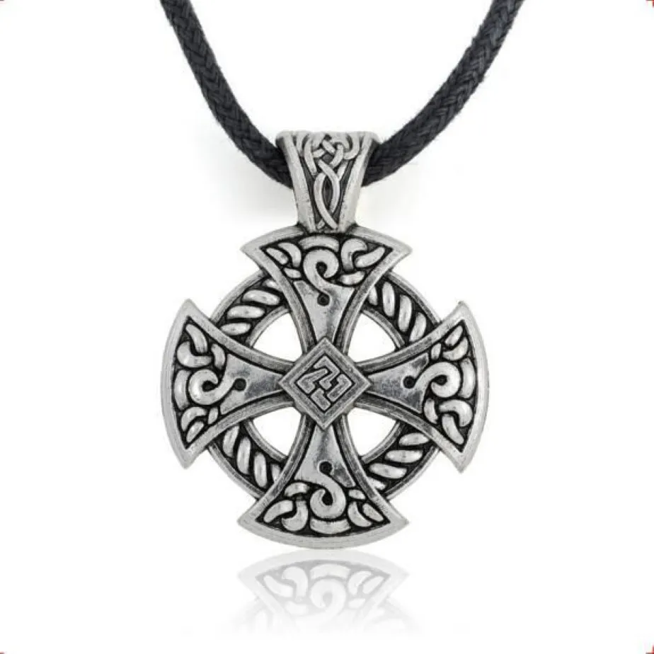 A29 Vintage Style Religious Cross Knot Totem Attractive Viking Necklace for Men and Women296n