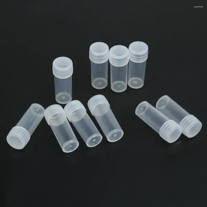 Bottiglie di stoccaggio 50 pezzi 5g Bottiglia di volume Polvere portatile Livello trasparente Pratico per oggetto granulare di semi