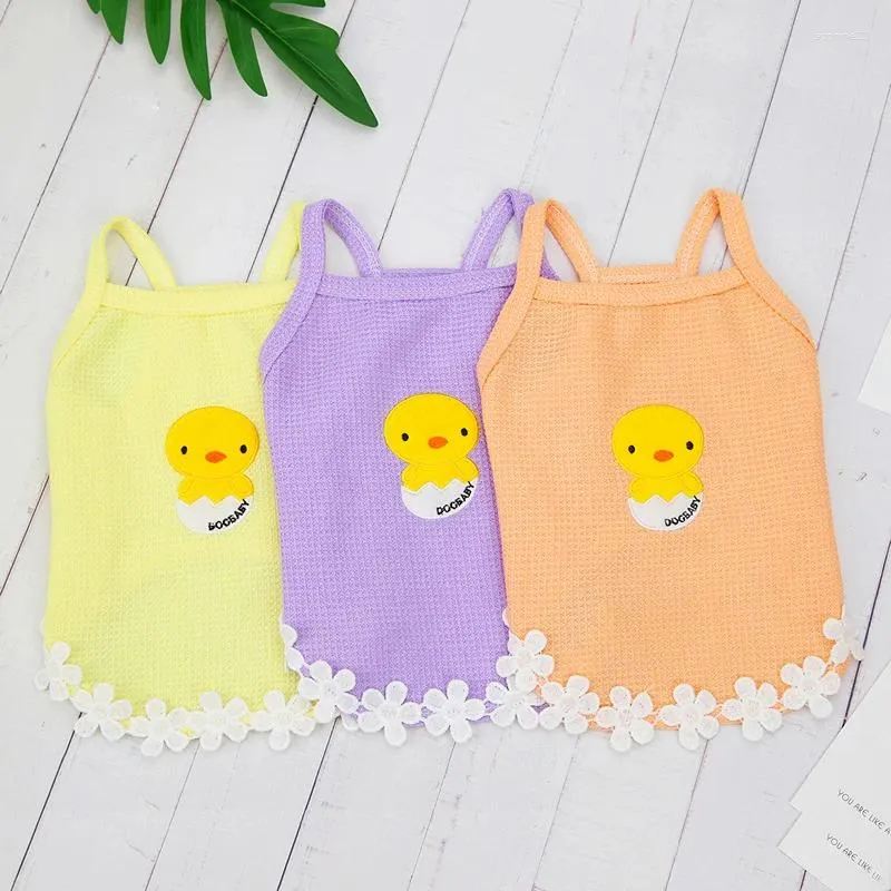 Cão vestuário bonito pintainho saia verão roupas para animais de estimação vestido gato filhote de cachorro yorkie yorkshire terrier bichon poodle pomeranian schnauzer roupas