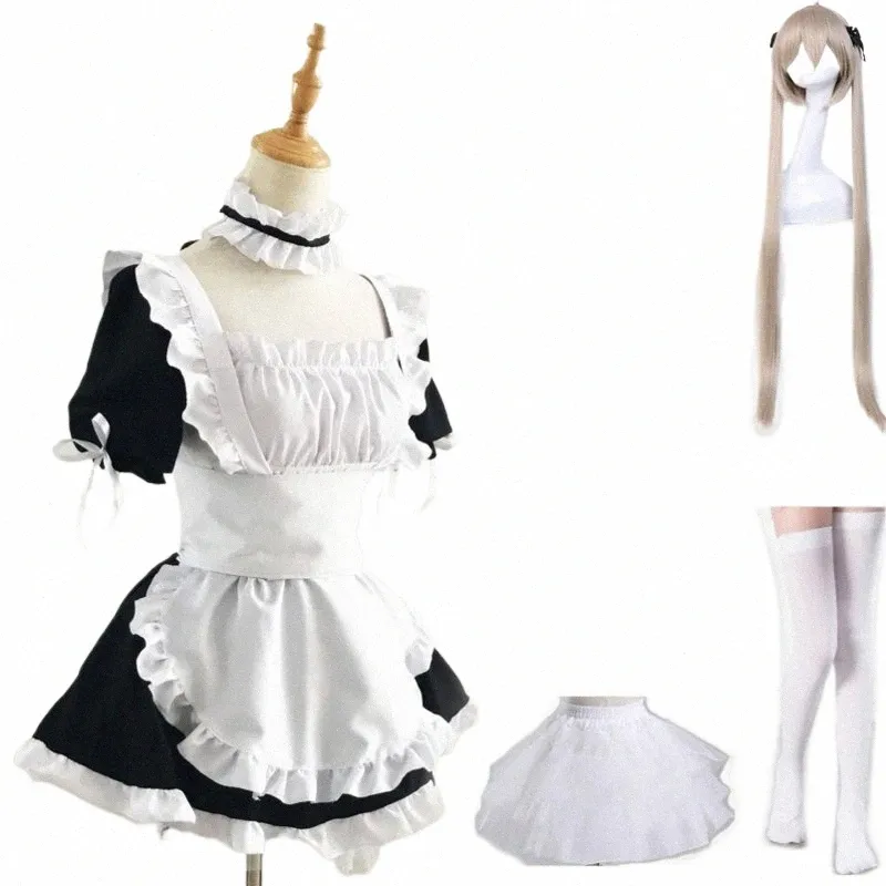 Аниме Yosuga no Sora Kasugano Sora Maid Outfit Косплей Костюмы Женщины Сексуальная Apr Dr Meidofuku Lolita B0da #