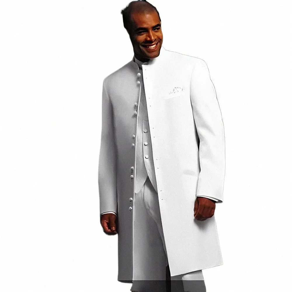 2024 New Men's Suit Lg Jacket Pants Vest Three-piece Set Wedding Groom Tuxedo Indian Style Single Breasted Blazer Custom Suit m6nL#