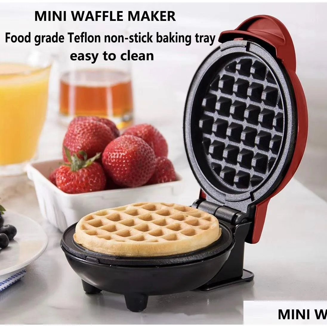 Altre pentole Mini Waffle Maker Facile da pulire Veloce Colazione portatile 230605 Consegna a domicilio Cucina da giardino Sala da pranzo Bar Dhhxv