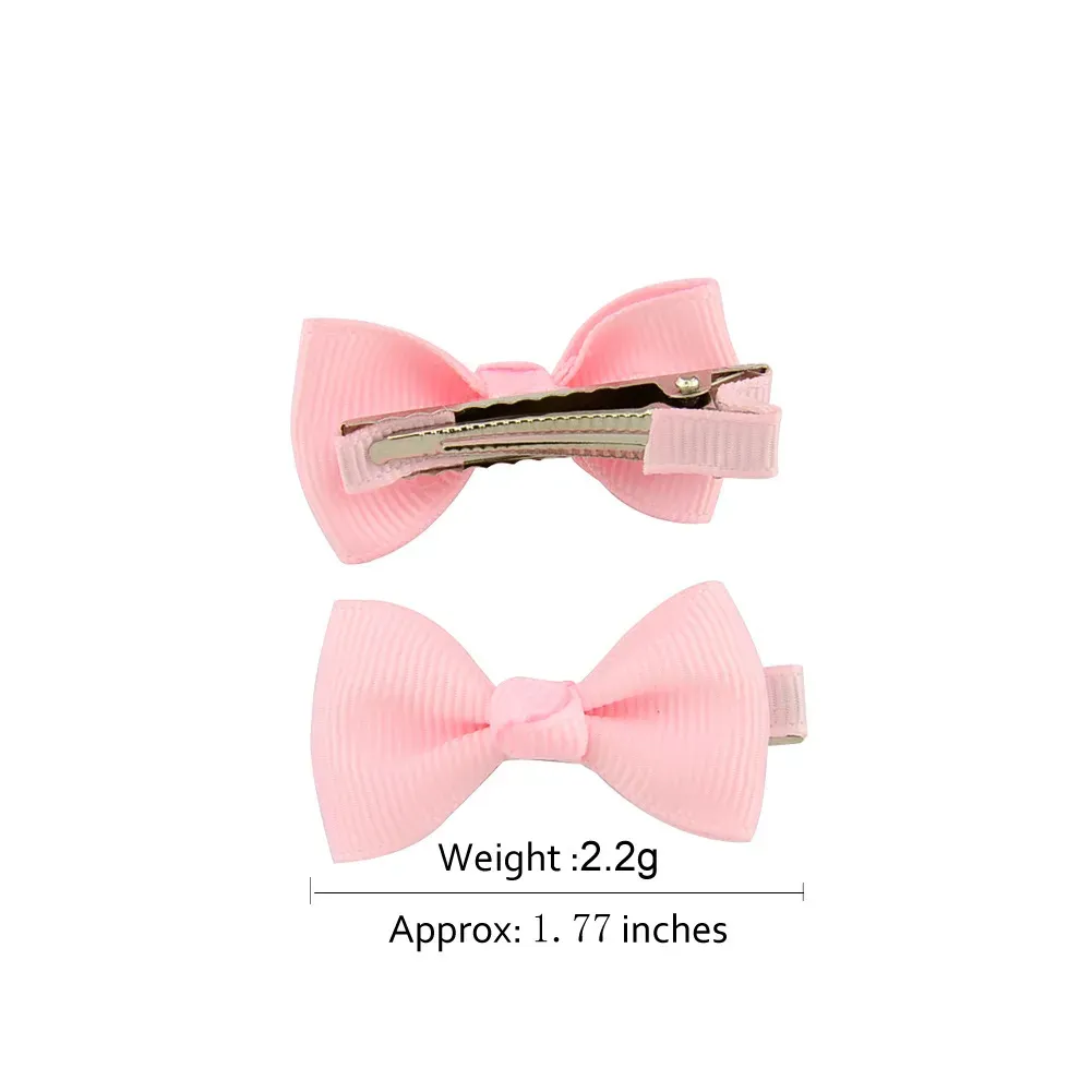 new hot sale solid color female baby ribbed ribbon fishtail bow hairpin hair accessories children hair accessories P094