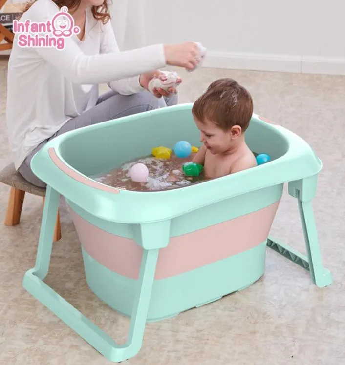 Baignoires Sièges Infantile Brillant Enfants Pliant 010Y Baignoire Hauteur 44cm Siège Bébé Isolation Antidérapant Rangement Facile Enfant Wid8575306