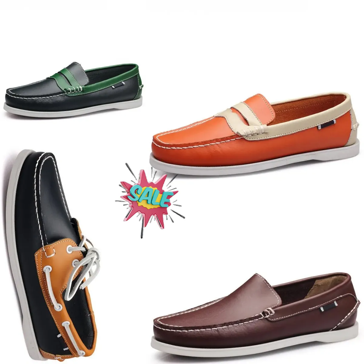 Nuevos modas resistentes a varios estilos disponibles zapatos para hombres zapatos de vela zapatos casuales de diseño de cuero entrenadores gai 38-45