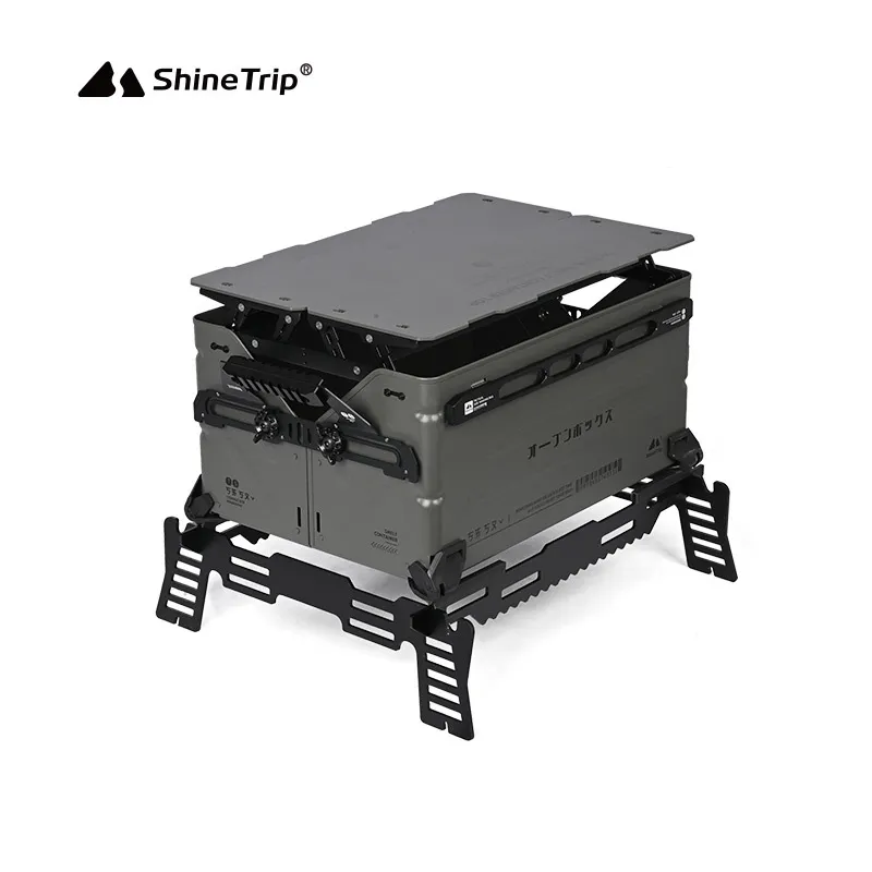 Shanqu Outdoor Storage Box Camping Open Box Aluminium Alloy Folding Tactical Box Multifunktionskombination Skivlådans tillbehör