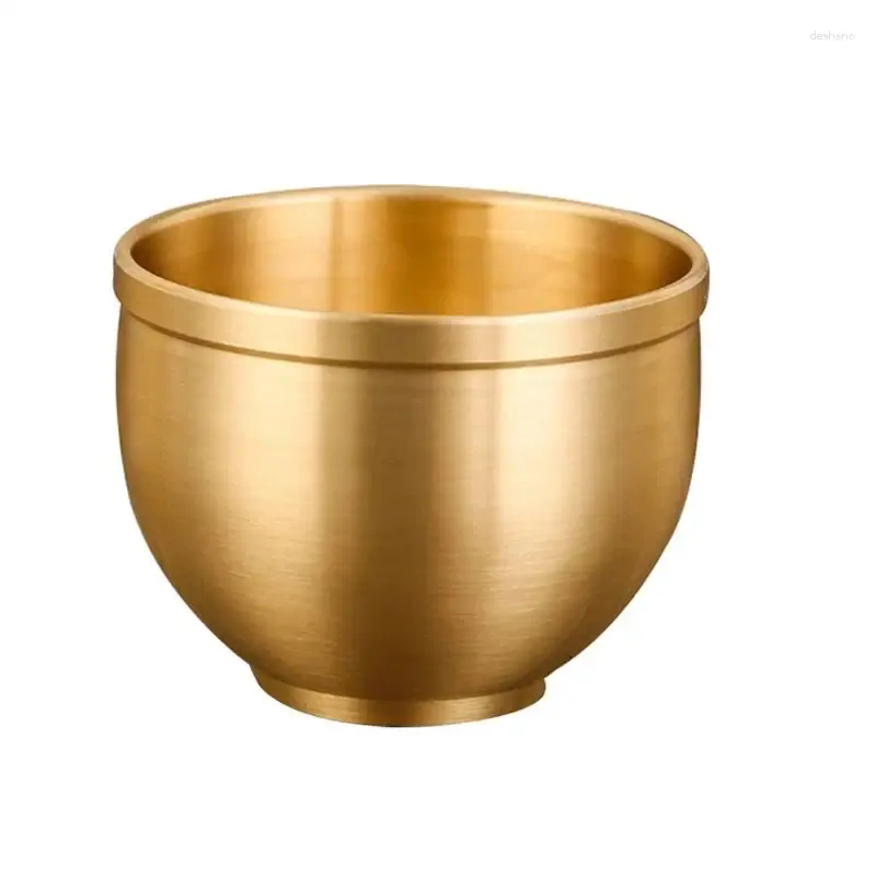 Mugs Mini Brass Wine Cup Multipurpose Round Container Home Golden Vintage El Restaurant Gift Decor