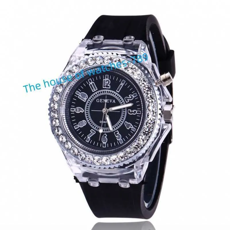 Fashion Colorful LED Luminous Watch Male and Female Student Watch Fluorescent Quartz Watch