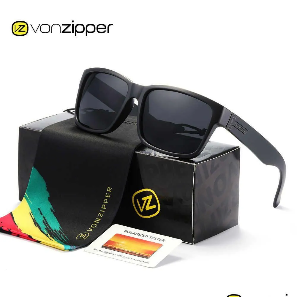 Occhiali da vista Occhiali da sole tattici Marca Vz Vonzipper Occhiali da sole polarizzati da uomo Cornice quadrata Elmore Style Uv400 Occhiali da sole sportivi Pesca Escursionismo Dhxka