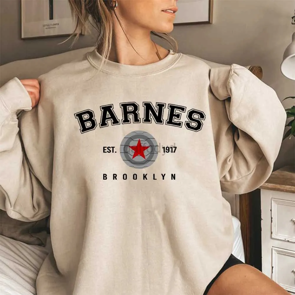 Bluzy damskie bluzy z kapturem dla kobiet w stylu Barnes 1917 Bluza Women Bucky Winter Soldier Pullover TV Program Inspired Superhero Cwerneck 24328