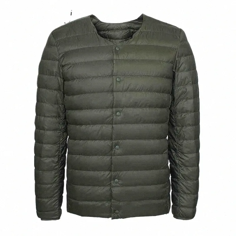 Newbang Matt Fabric Ultra Light Down Jacket Men Men's Down Jacketスリム風力発電ポータブルO-Neck軽量コート暖かいライナーY9MC＃