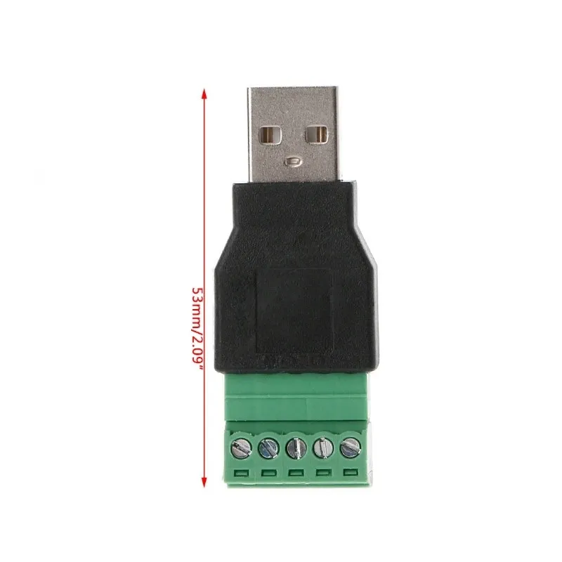 2024 USB female to screw connector USB plug with shield connector USB2.0 Female Jack USB female to screw terminal