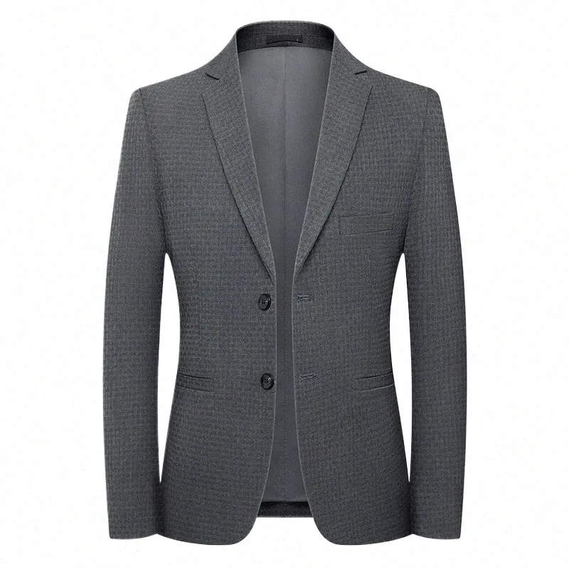 Britse Stijl Vintage Effen Blazer Mannen Casual Slim Fit Jasje Single Butt Busin Sociale Blazer Plus Size 3XL hombre K1Fz #