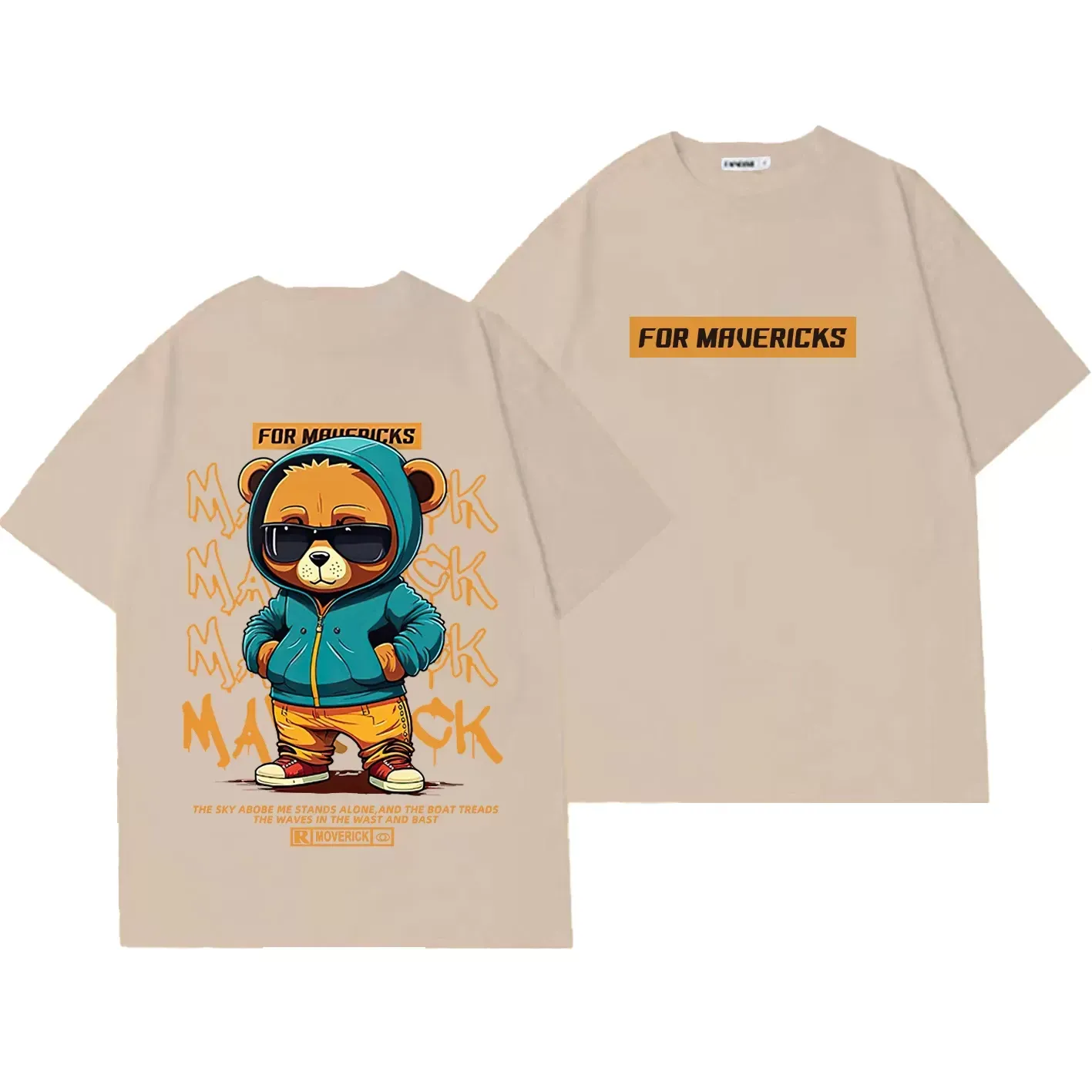 Summer Bear Graphic Tee - 100% Cotton Harajuku Style T-Shirt