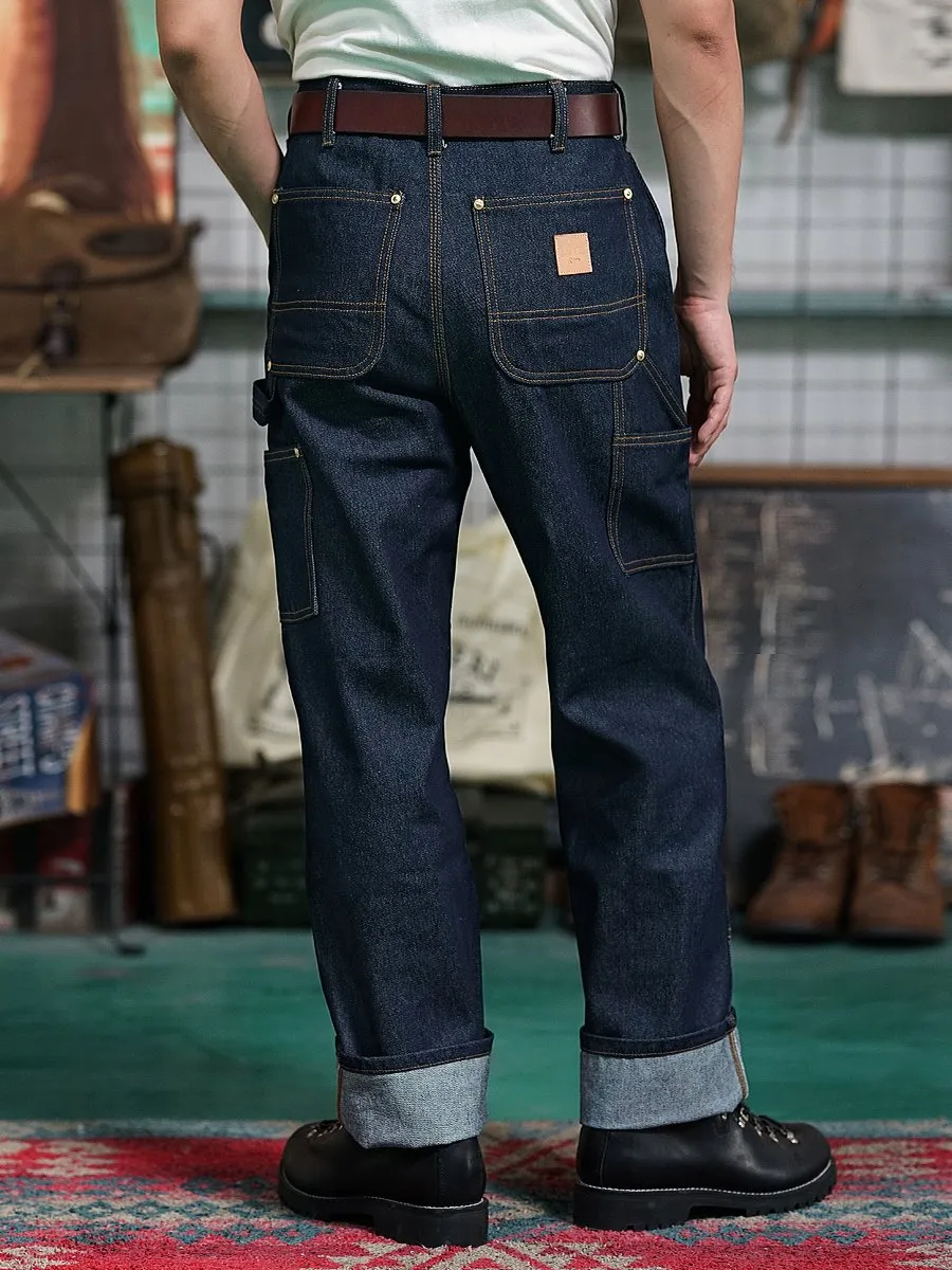 Mens High Waist Vintage Workwear Carpenter Pants from Dhgate