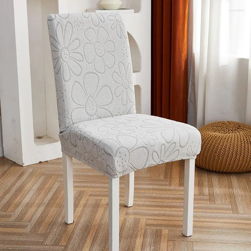 Les housses de chaise en tissu cationique exquis, tournesol doux et élastique, sont confortables et respirantes pour les restaurants d'intérieur et le bureau