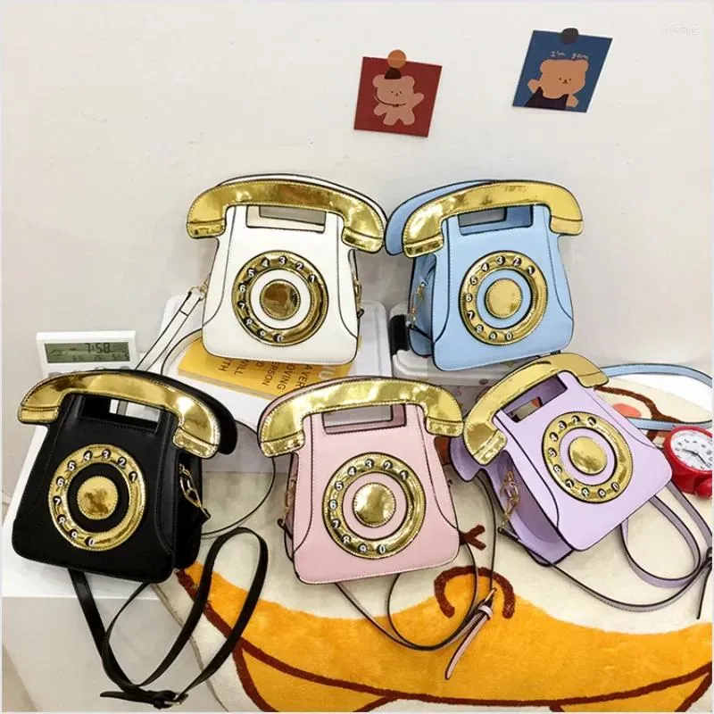 Bolsos de hombro Bolso de diseñador de lujo Teléfono de simulación Bolso de estilo lindo creativo Moda Mujer Crossbody Sac A Main Femme