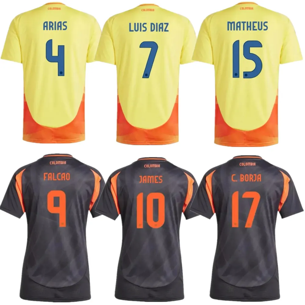 2024 25 ColOMbiA Soccer Jerseys 24 25 JAMES CoLUmBIa National Team Football Shirt Camisetas 2024 Copa America D.VALOYES ARANGO C. CHUCHO CUADRADO