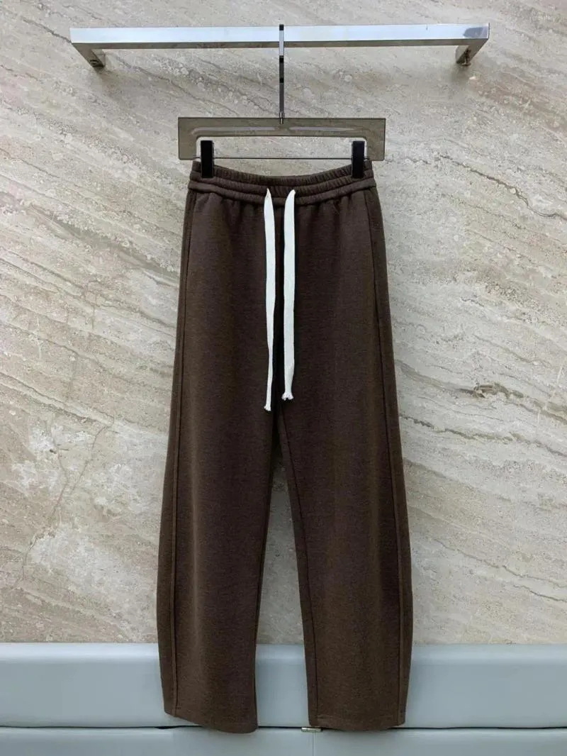Pantalon femme cordon taille élastique coupe tridimensionnelle mode décontractée 2024 automne 1122