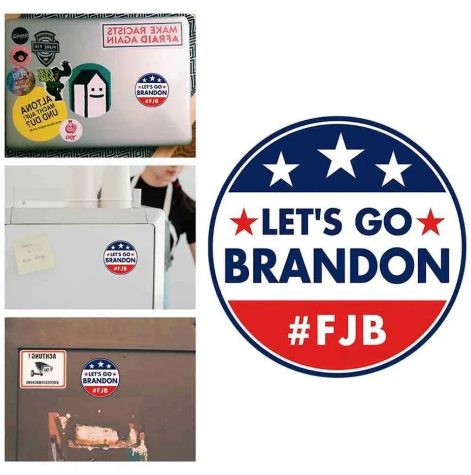 LET039S GO Brandon Sticker FJB Windows Water Cups Stickers Stick Computer Mobiltelefonklistermärken Presentlåda Taggar Party Ornamentatio3340117