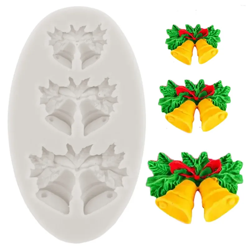 Baking Moulds Silicone Mold Bells Fondant Molds Christmas Chocolate Candy Mould Cake Decorating Tool