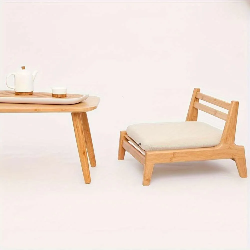Nan Bamboo avec coussin de siège pour salon, chambre à coucher, maison
