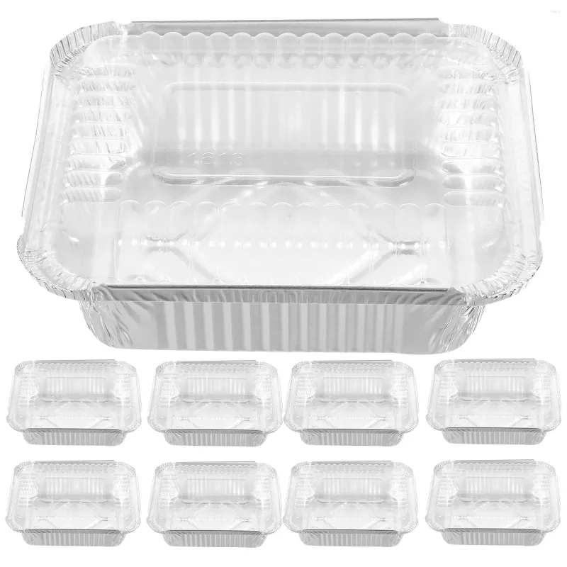 Ta ut containrar 20 datorer förpackningslåda Bakningsfolieboxar Aluminium Pan Food Cake Pans Single Use för takeout