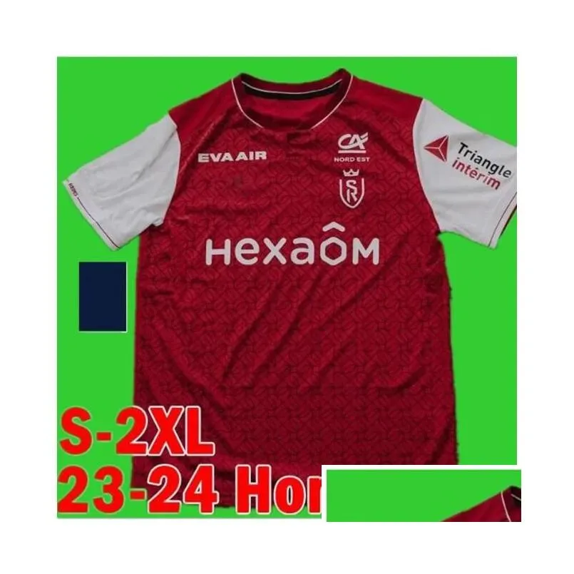 축구 유니폼 2023 2024 Stade de Reims 23 24 Balogun S Ito 축구 셔츠 Sierhuis Abdelhamid Zeneli Van Cajuste Bergen Maolida Matu Otwb7