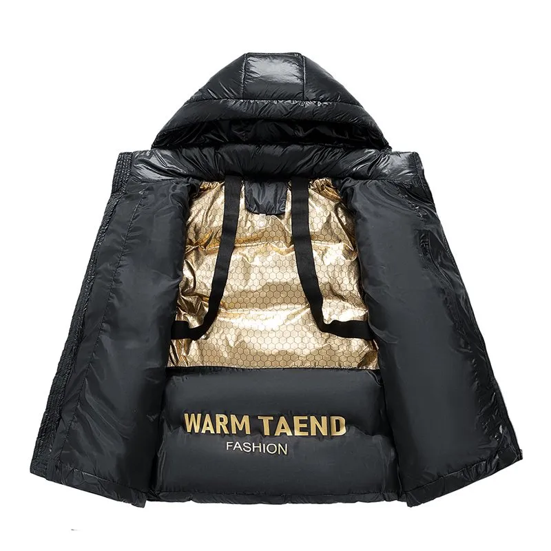 Black Shiny Mens Wadded Windbreaker Mens Padded Jacket With Black Shiny Mens Wadded Windbreaker Mens Padded Jacket With