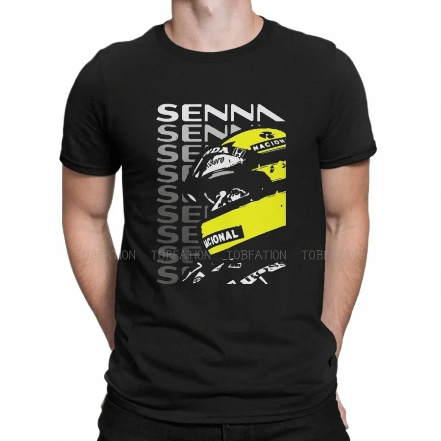 Футболка в стиле хип-хоп Айрт Сенна F1 Race Raer с принтом, уличная футболка для отдыха, мужская футболка с коротким рукавом, уникальная подарочная одежда q289 #