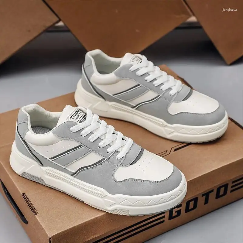 Scarpe casual Sneakers da uomo primaverili e autunnali Morbida pelle in super fibra antiscivolo Moda traspirante Leggera stringata