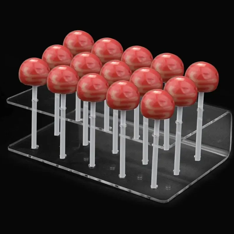 Présentoir à gâteaux et sucettes à 15 trous, support acrylique transparent et Durable, porte-bonbons pour fête de mariage, support à dessert d'anniversaire