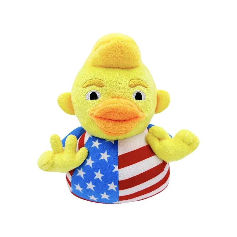 Nieuwe Collectie Grappige Trump Duck Amerikaanse Vlag Pluche Cartoon Knuffeldier Pop Eend Knuffel