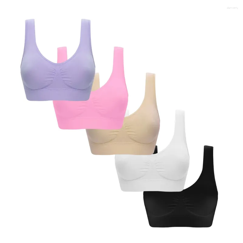 Bras Bra One-Peça Underwire Plain Copo Completo Unbreasted Esponja Skin-Friendly Brassiere Fixo Double Ombro Cinturão Yoga